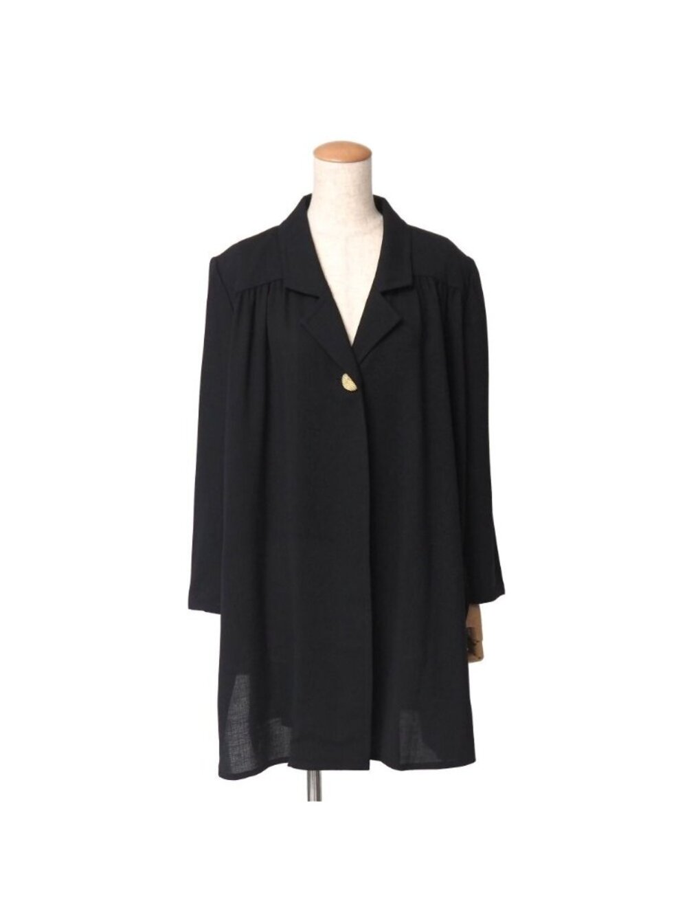 Saint Laurent Yves Vintage Jacket Long Gold Button 36